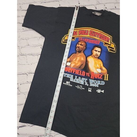 NWOT Vintage 2001 Holyfield vs Ruiz II WBA Boxing Championship Shirt L - Picture 6 of 7